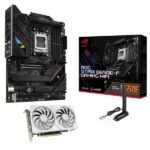 Upgrade Kit ROG Strix B650E-F Gaming WiFi + Dual RX 9060 XT White Edition