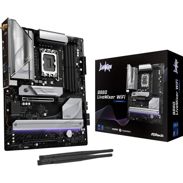 ASRock_B860_LiveMixer_WiFi_socket_1851_moederbord@@100110338.jpg ASRock - B860 LiveMixer WiFi socket 1851 moederbord - Image 1
