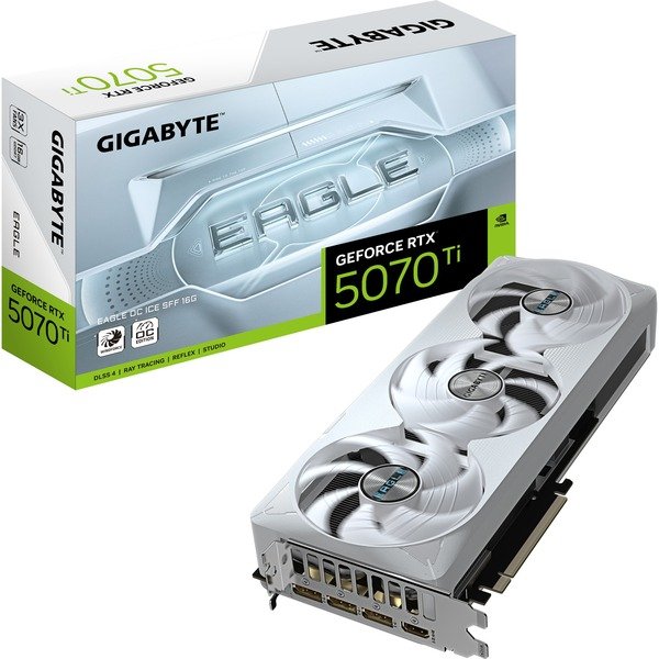 GIGABYTE - GeForce RTX 5070 Ti EAGLE OC ICE SFF 16G grafische kaart - Image 1