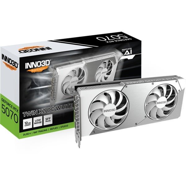 INNO3D_GeForce_RTX_5070_TWIN_X2_OC_WHITE_grafische_kaart@@100119308-1.jpg INNO3D - GeForce RTX 5070 TWIN X2 OC WHITE grafische kaart - Image 1