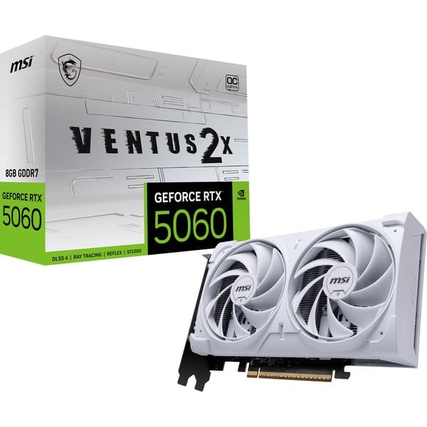 MSI - GeForce RTX 5060 8G VENTUS 2X OC WHITE grafische kaart - Image 1
